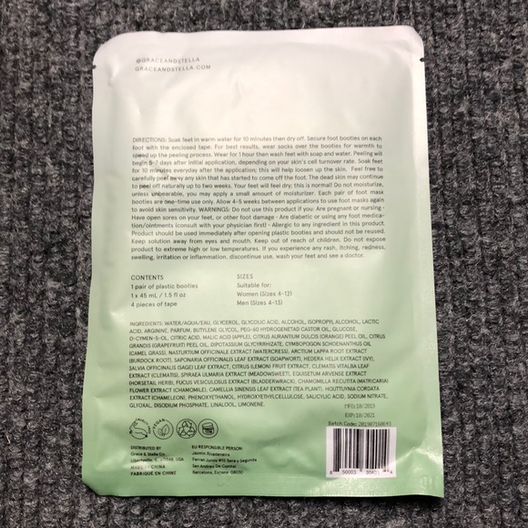 NEW! Grace & Stella foot mask - Picture 2 of 3